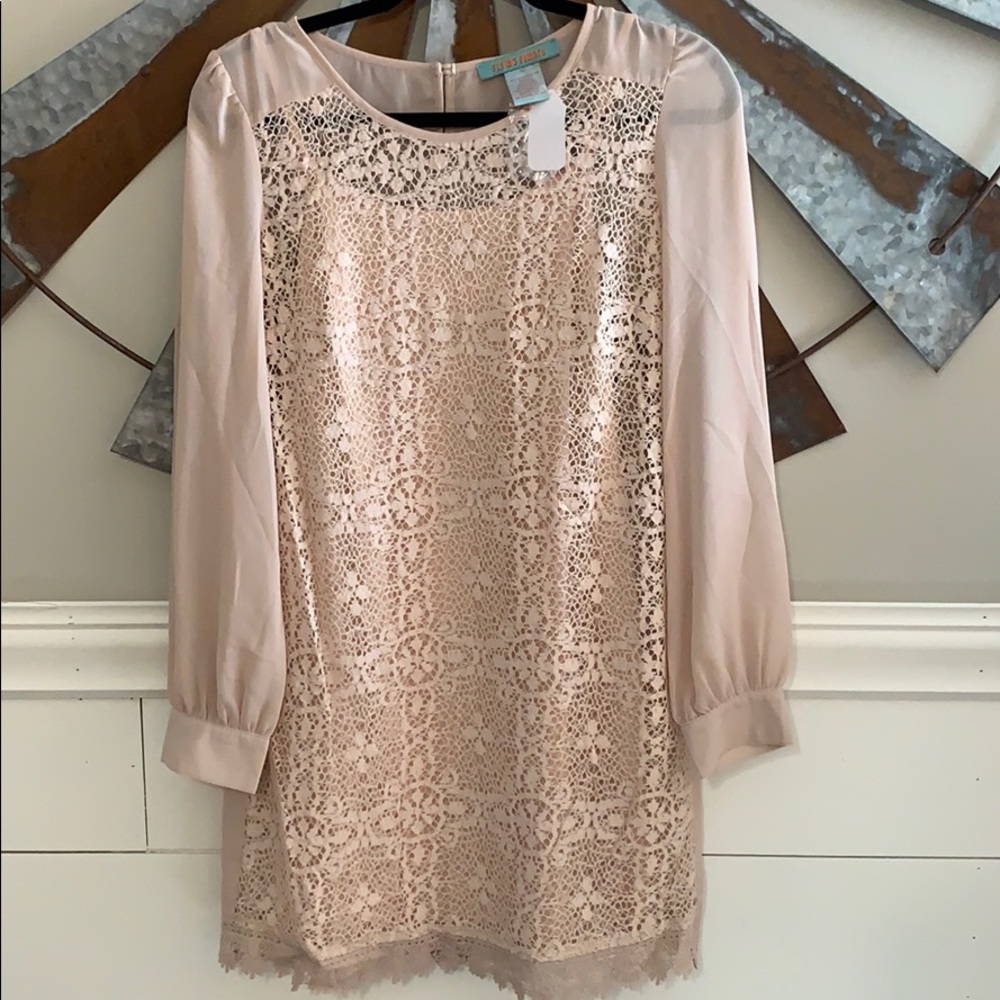 Peach Lace Dress